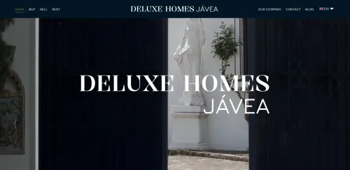 Vista previa de la web de Deluxe Homes Javea